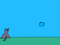 Bouncing ball & watching dog