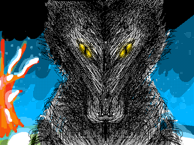 A white wolf in a snow forest