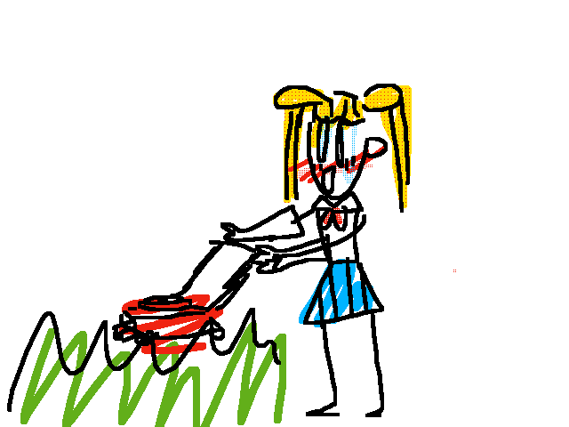 sailhr mohn mows the lawn