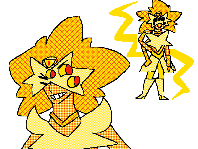 Catseye (Peridot + Garnet) Fan Fusion