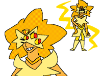 Catseye (Peridot + Garnet) Fan Fusion