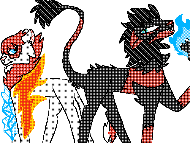 Todoroki and Dabi but lions