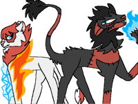Todoroki and Dabi but lions
