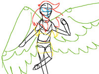 Dancing wing lady WiP