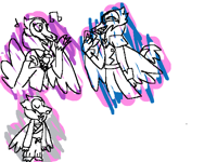 rosa in some outfits from my fandoms