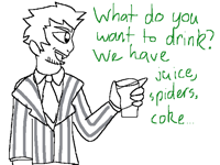 a brimming glass of spiders