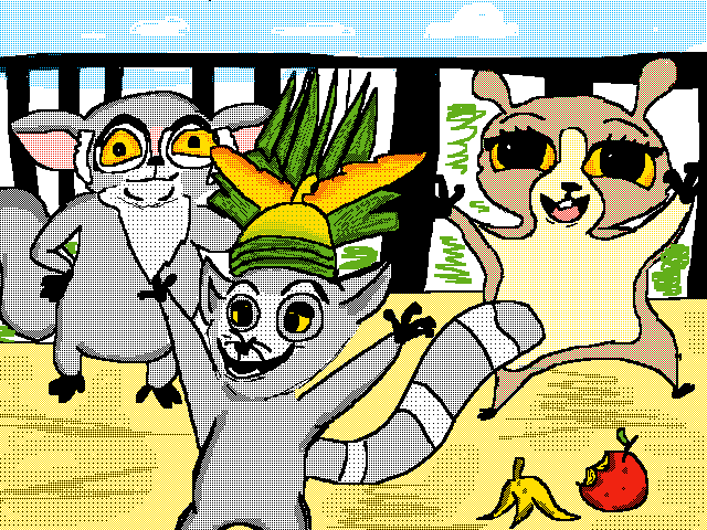 King Julien and the crew