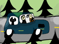Car driving animation