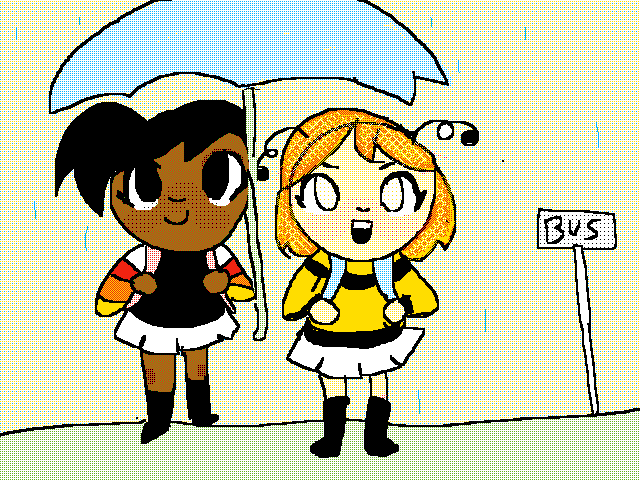Waiting for the school bus(animation )