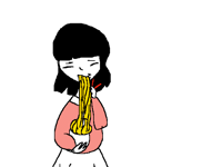 EATING Noodles animation