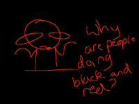 Why are people putting only black and red now?