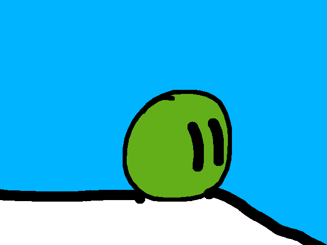 Slimy rolling down the hill (walk cycle)