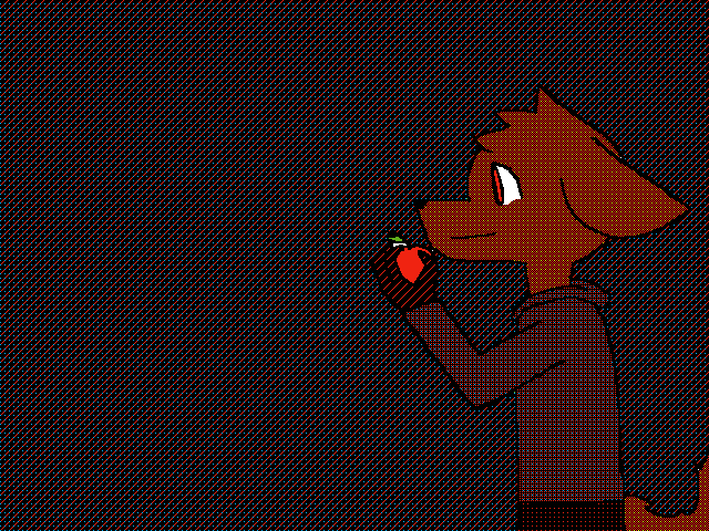 Drinking an apple