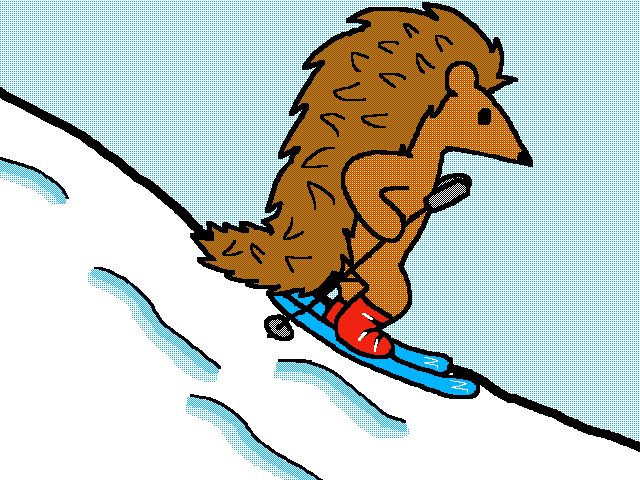 Skiing hedgehog 🦔